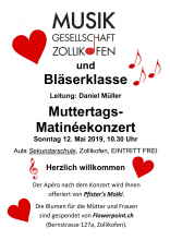 Flyer des Muttertagskonzertes 2019