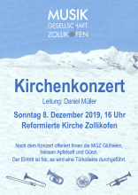 Flyer des Kirchenkonzerts 2019